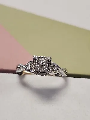 $300 • Buy 1/3 CT. T.w. Multi-Diamond Bridal Ring Set In 10K Size 6