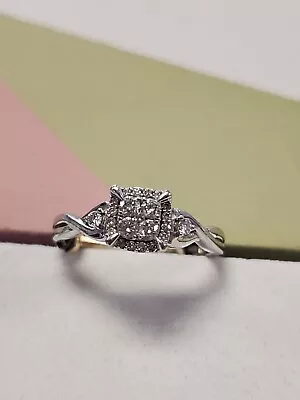 $300 • Buy 1/3 CT. T.w. Multi-Diamond Bridal Ring Set In 10K Size 6