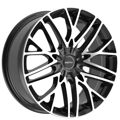 Motiv 22x9 Wheel Gloss Black Machined 437MB 5x112/5x115 +40mm Aluminum Rim • $303.99