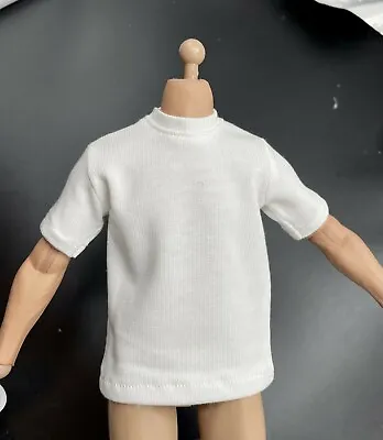 1/6 Scale Tee White Short Sleeves T-Shirt For 12  Male Action Figure Doll Toys • $11