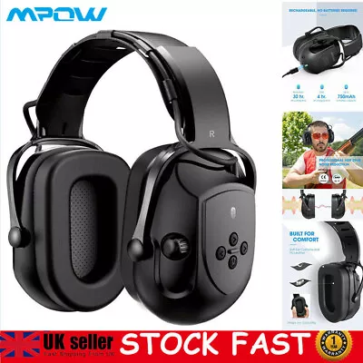 2024 Electronic Bluetooth Ear Muffs Hearing Protection Noise Reduction Defender • £32.99