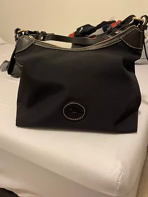 Authenticated Dooney & Bourke Black Nylon Large Erica Shoulder Bag • $80