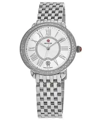 New Michele Serein Mid Stainless Steel Diamond Women's Watch MWW21B000143 • $1463.82