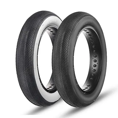 20x4.0 E-Bike Fat Tire Folding Replacement Bicycle Tires Black/White/ Brown • $47.49