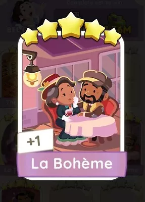 La Boheme - SET 21  |  Monopoly GO! 5⭐️ Sticker ⚡️ FAST DELIVERY⚡️ • $6.79