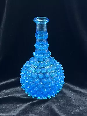 Vintage Light Blue Hobnail Pontiled Barber Bottle 6.5” • $52