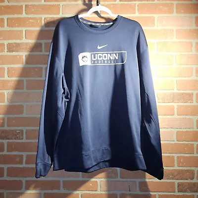 Nike Thema-fit UConn Huskies  Shirt Size XXXL Mens Long Sleeve Blue • $29.68