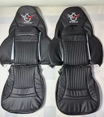 Corvette C5 1997-2004 Synthetic Leather Replacement Sports Seat Cover Black  • $220