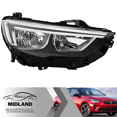 Vauxhall Insignia Drivers Side Black Halogen Headlight With LED DRL 2017-2021 • £219.99