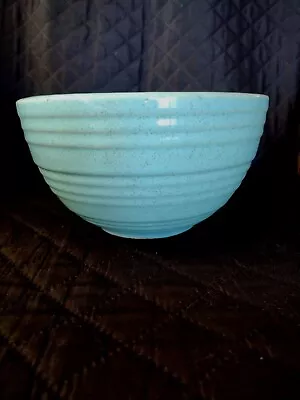 VTG McCoy Pottery Beehive Robins Egg Blue  Speckled 7  X 4  Rings Bowl • $38