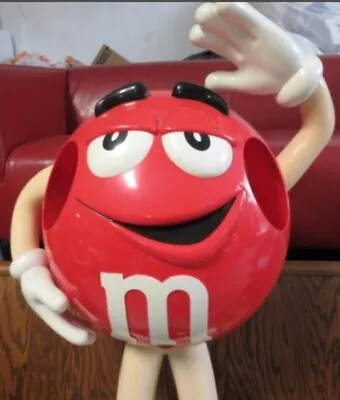 Red M&M Character Collectible Candy Storage Store Floor Display  42 On Wheels • $239.99