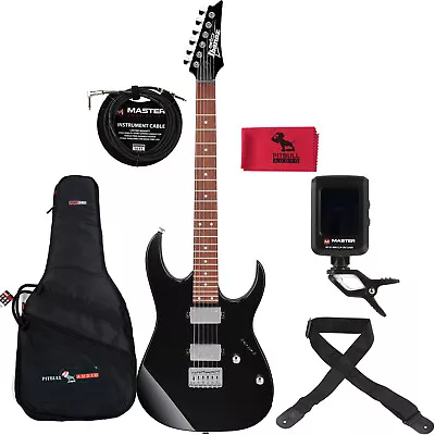 Ibanez GIO GRG121SP RG Guitar Black Night Bag Cable Tuner Strap & Cloth • $329.99