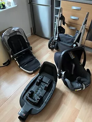 Travel System Uppa Baby (car Seat With Isofix Base Bassinet Covers Etc) • £400