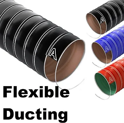 Flexible Ducting Silicone Air Hose Hot Exhaust Feed Pipe Ventilation Tube Engine • £71.62