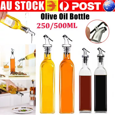 250/500ml Olive Oil Vinegar Pourer Dispenser Cooking Glass Bottle Kitchen Tools • $11.59