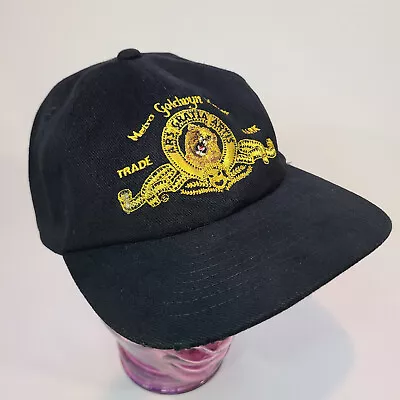 Vintage MGM Movie Studios Snapback Embroidered Hat Hollywood Baseball Cap Black • $39.77
