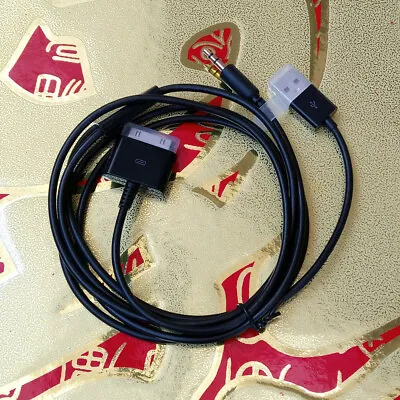 30 Pin Base To 3.5mm Car AUX Audio USB Charger Cable For IPhone 3G 4G IPod Touch • $6.99