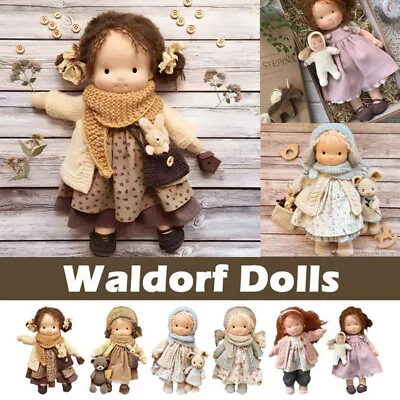 Plush Soft Cartoon Rag Dolls Waldorf Girls Auspicious Doll Plush Figure Toy Gift • £21.30