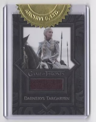 Daenerys Targaryen GAME OF THRONES The Complete Series Costume Relic Card #VR18 • $99.99