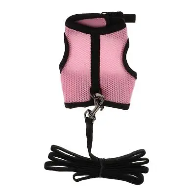 Adjustable And  Pet Ferrets Rabbits Bunny Harness Leash Lead Set • £6.74