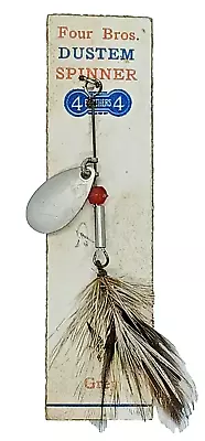 Four Bros Dustem Spinner Vintage Fishing Lure Fly Fishing Grey Color New On Card • $19.99