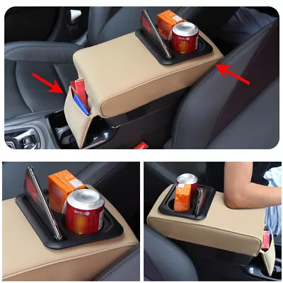 Car Armrest Cover Cushion Pad Center Console Armrest Pad Box Cup Holder Part • $39.19