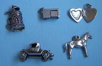 Vintage Charm Lot Of 5 Vintage Sterling Charms Beau • $9.99
