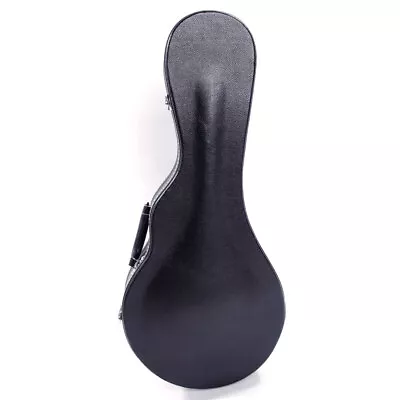 Glarry F-Style Microgroove Pattern Leather Wood Mandolin Case Black • $85.48