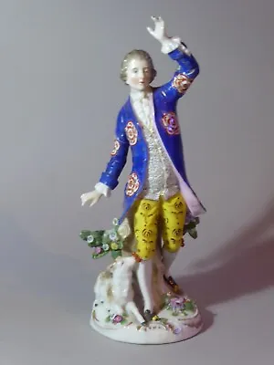 SAMSON  19th Century Figurine After CHELSEA Gentleman With Lamb A/F 26cm • £19.50