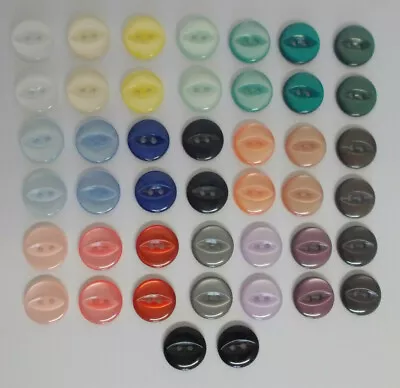 £1 • Buy 10 X Fish Eye Buttons 11mm 14mm Baby Buttons 