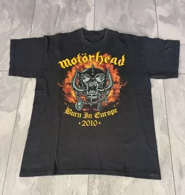 Motorhead 2010 Burn In Europe Tour T Shirt / Size L / Black / Band Vintage 00s • $37.34