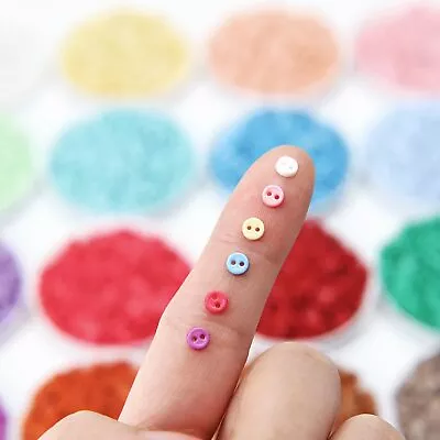 4mm / 0.16'' Tiny Round Buttons Mini Doll Buttons In 15 Colors Micro Mini ... • $12.27