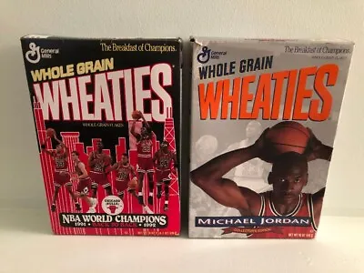 Vintage 1990's - 2 Wheaties Cereal Boxes Michael Jordan Chicago Bulls EMPTY • $7.95