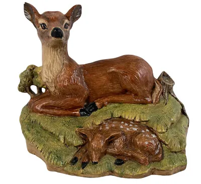 Vintage Ceramic Reindeer Figurine Tree Bambi Deer Statue Tabletop Home Decor • $19.99