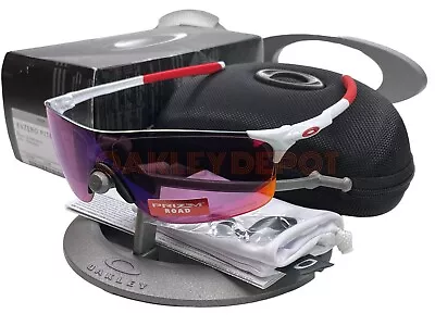 ✅🕶️ Oakley Evzero Pitch 009388 Polished White/prizm Road Asian Fit Sunglasses • $152