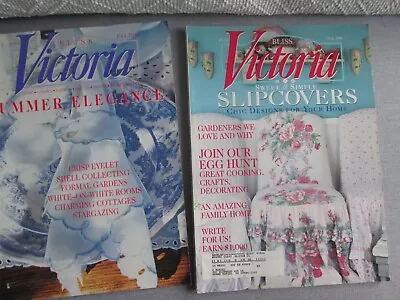 Vintage Victoria Magazine Lot 2 July And April 2000 Summer Floral Chic • $7.50