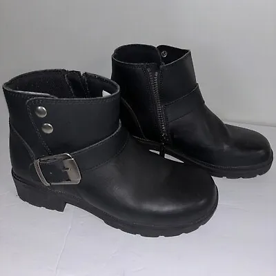 Milwaukee Boots Size 10C Classic Black Leather Zipper Women's Motorcycle Boots • $49.99