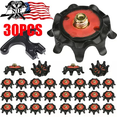 30X Golf Shoe Soft Spikes Replacement Cleat Fast Twist Stud For Footjoy +WRENCH • $15.59