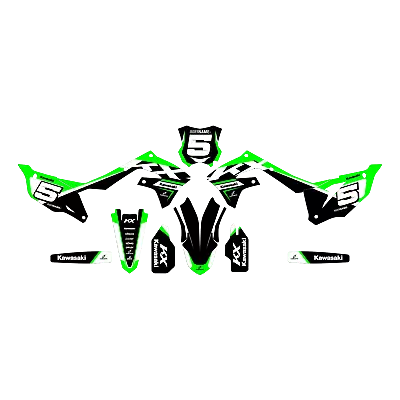 Kawasaki MX Motocross Graphics Kit - Dark Knight • £79.95