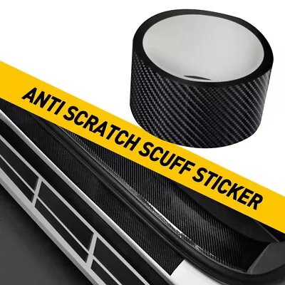 3CM Car Carbon Fiber Door Plate Bumper Sill Scuff Cover Anti Scratch Stickers • $7.99