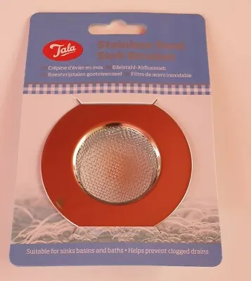 Tala Stainless Steel Sink Bath Plug Hole Strainer Drainer Basin Hair Trap Cover • £3.25