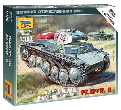 Zvezda 1/100 German Panzer II • $10