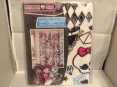 NEW Monster High Fabric Shower Curtain  (Sealed) 70 X 72 Inches • $59.99