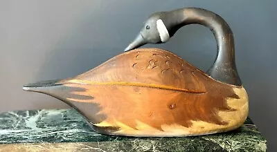 A+ Antique Folk Art Hand Carved Painted Wood Goose Duck Decoy • $165