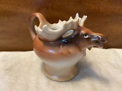 Vintage Austria Ceramic Elk Moose Hand Painted Creamer • $12.95