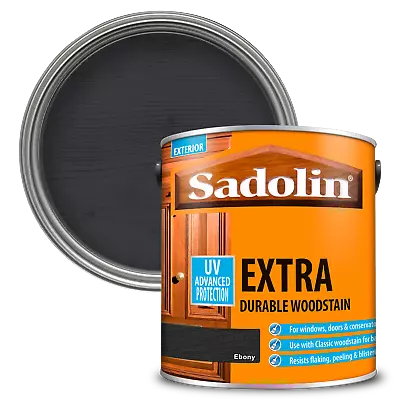 Sadolin Extra Durable Woodstain Ebony 2.5L • £49.50