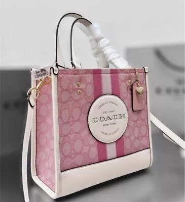COACH/C5115 /Shoulder Bag.tote Bag/Dempsey /2way/Signature Jacquard/New  Pink • $185