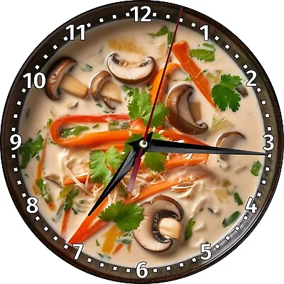 Vegetable Soup With Mushrooms  MDF Wall Clocks For Gift For Kitchen Decor • $24.99