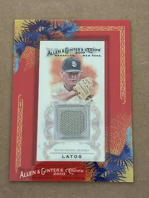 Mat Latos 2010 Topps Allen & Ginter Mini Framed Jersey Relic AGR-ML Padres • $1.99