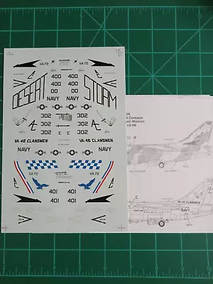 1/72 626 Superscale A-7E Corsair VA-46 72 Decal For Fujimi HobbyBoss Testors • $20